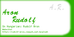 aron rudolf business card