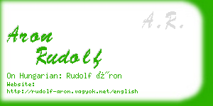 aron rudolf business card